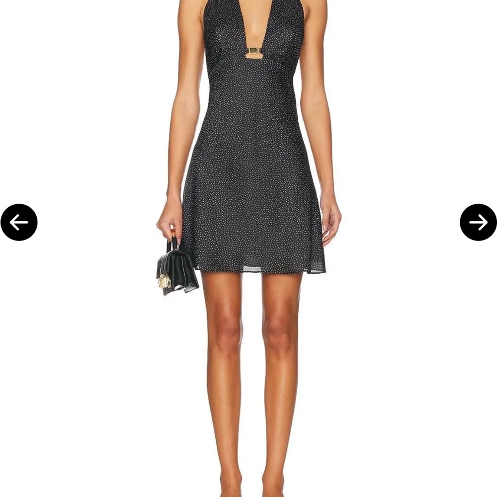 Alexis Black and White Polka Dot Mini Dress